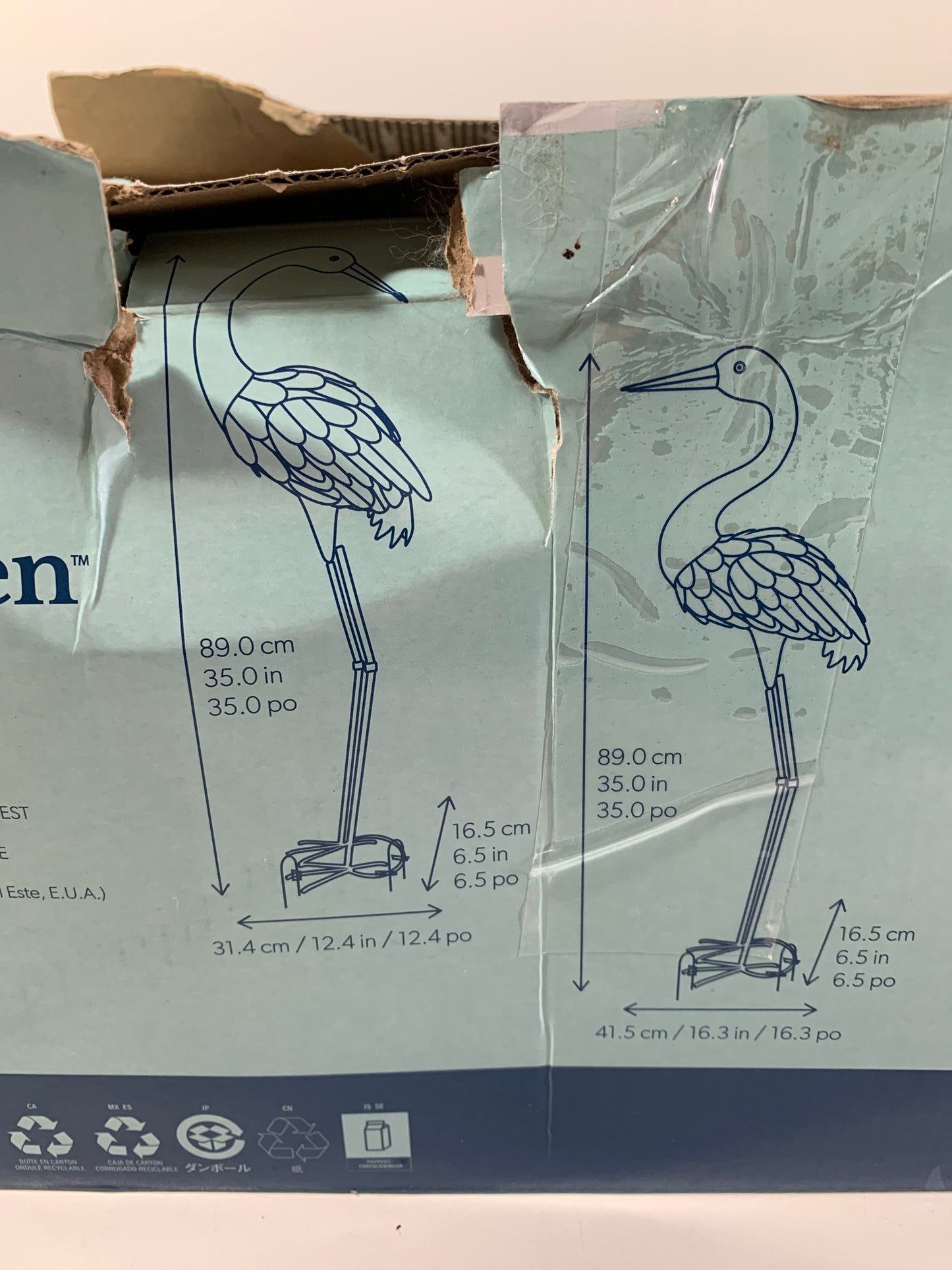 Evergreen Life Sized Blue Heron Pair - Yard Decor