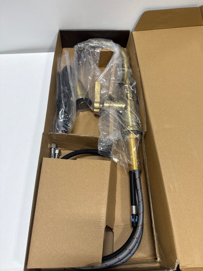 Greyfield Single-Hole Pull-Down Kitchen Faucet Aged Brass