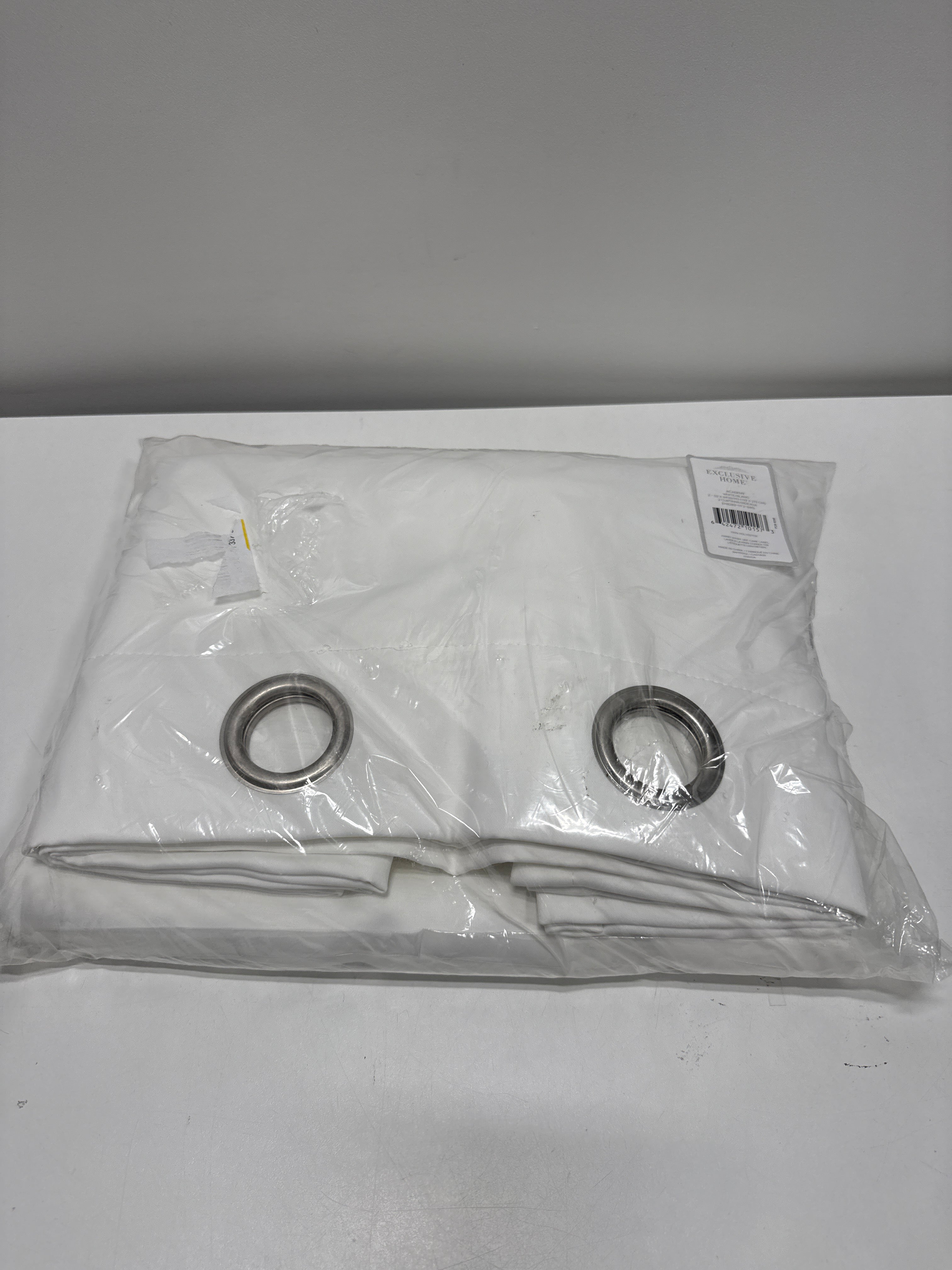 Exclusive Home Curtains Academy Total Blackout Grommet Top Curtain Panel Pair 52 X 84 White