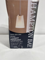 Helena 4.7 in 1-Light Brushed Nickel Mini Pendant with Frosted Glass Shade - *Lighting & Electrical