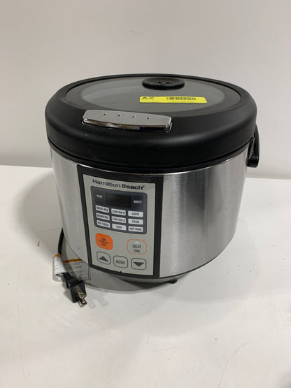 Lightly Used Hamilton Beach 4.5 Qt Silver Stainless Steel Programmable Multi-Cooker