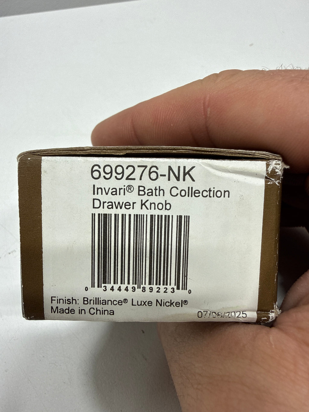 2 x Brizo 699276 Invari 1-15/16 Inch Rectangular Cabinet Knob Luxe Nickel