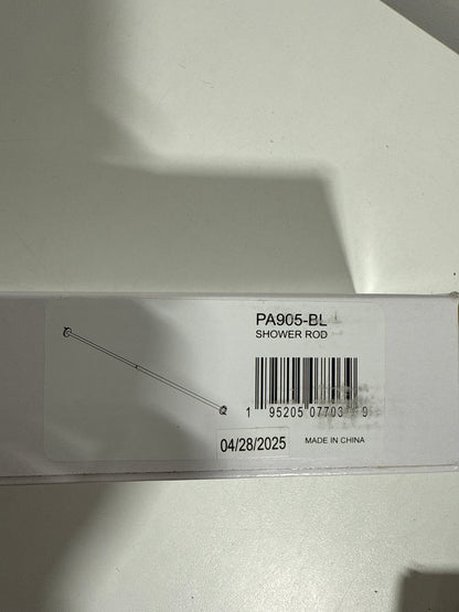 Peerless PA905 44" - 72" Straight Adjustable Shower Rod Matte Black