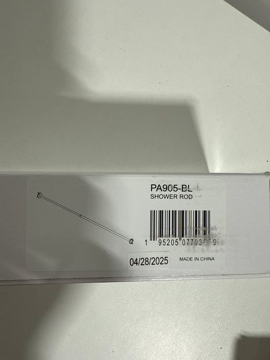 Peerless PA905 44" - 72" Straight Adjustable Shower Rod Matte Black