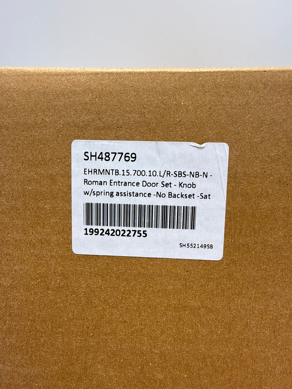 Signature Hardware 946284-DM Marconi Solid Brass Full Plate Dummy Door Handleset with Interior Knob Satin Brass Door