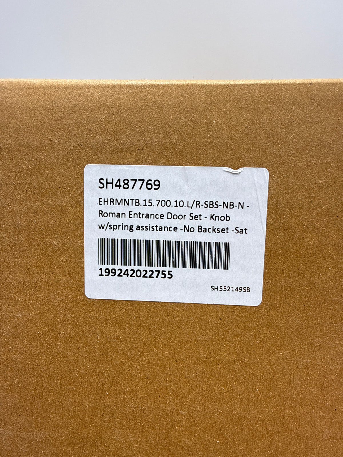 Signature Hardware 946284-DM Marconi Solid Brass Full Plate Dummy Door Handleset with Interior Knob Satin Brass Door