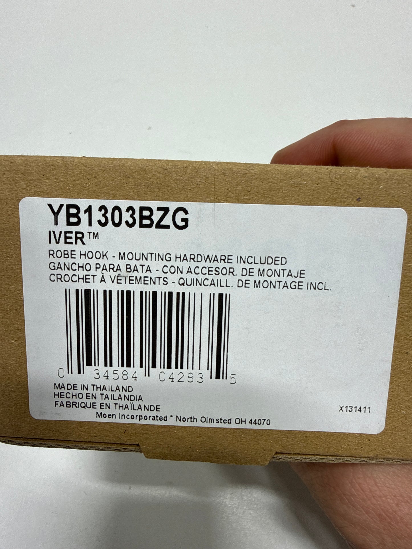 Moen Yb1303 Iver Single Robe Hook - Bronze