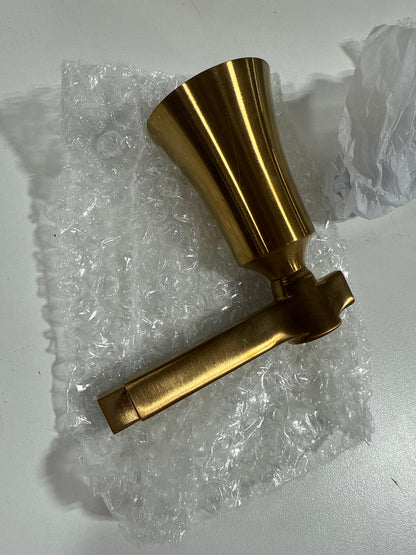 Scratch Flara 9 in. Wall Mounted Single Towel Bar in Brushed Gold