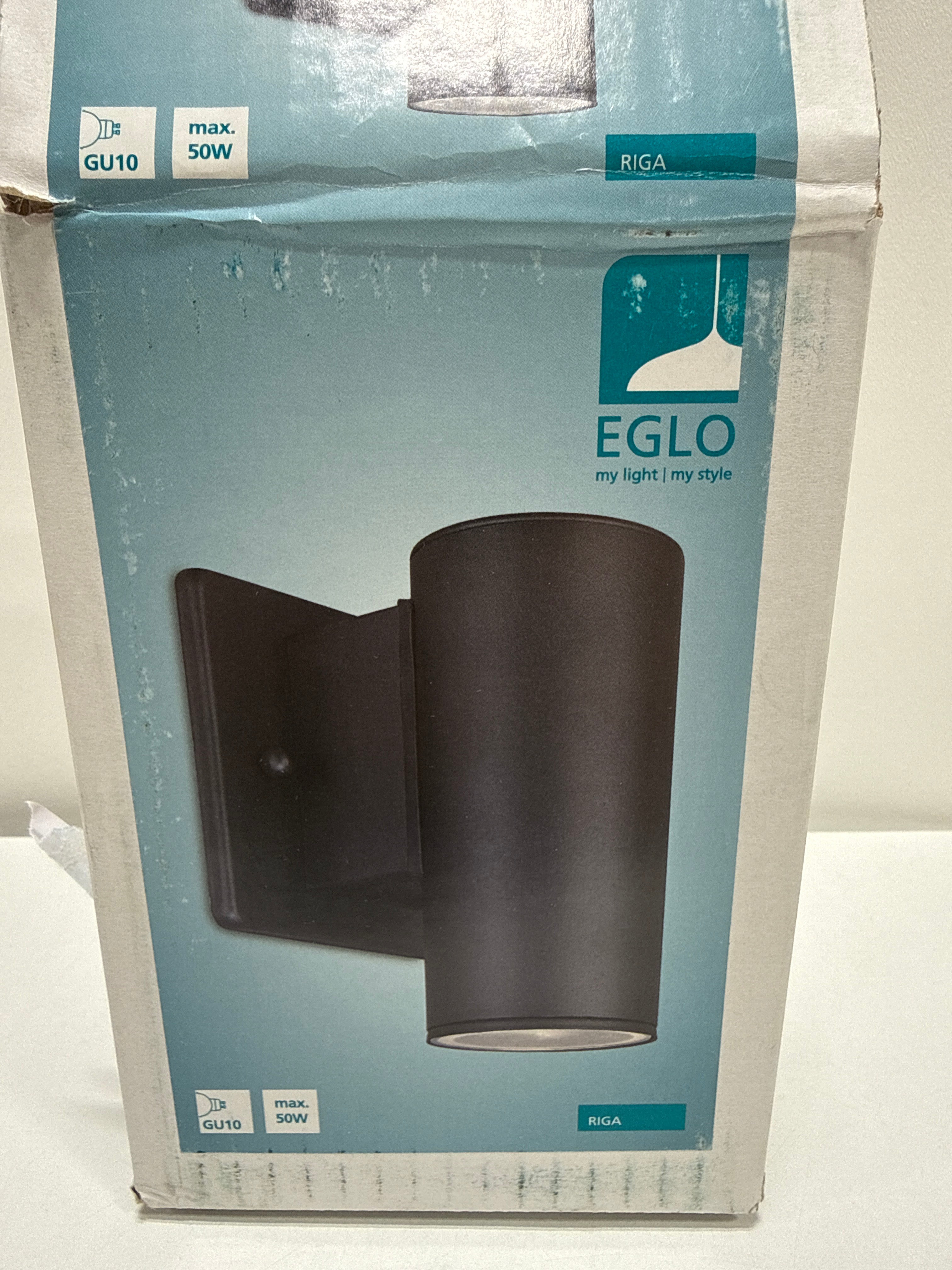 Eglo 1x50w Outdoor Wall Light W/ Matte Black Finish - 200032A