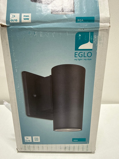 Eglo 1x50w Outdoor Wall Light W/ Matte Black Finish - 200032A