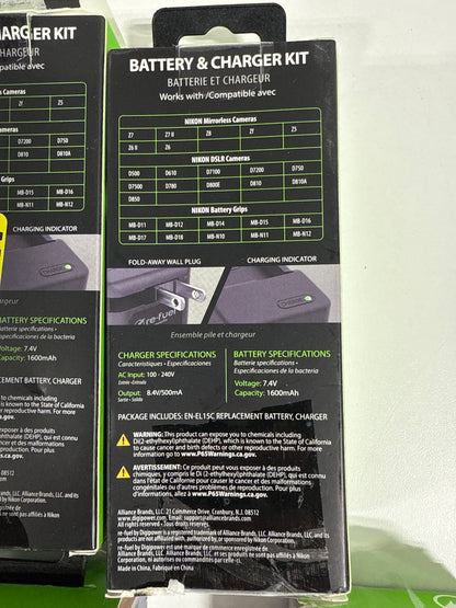 6 Digipower - Digital Camera Battery & Charger Kit, Replacement for Nikon EN-EL15