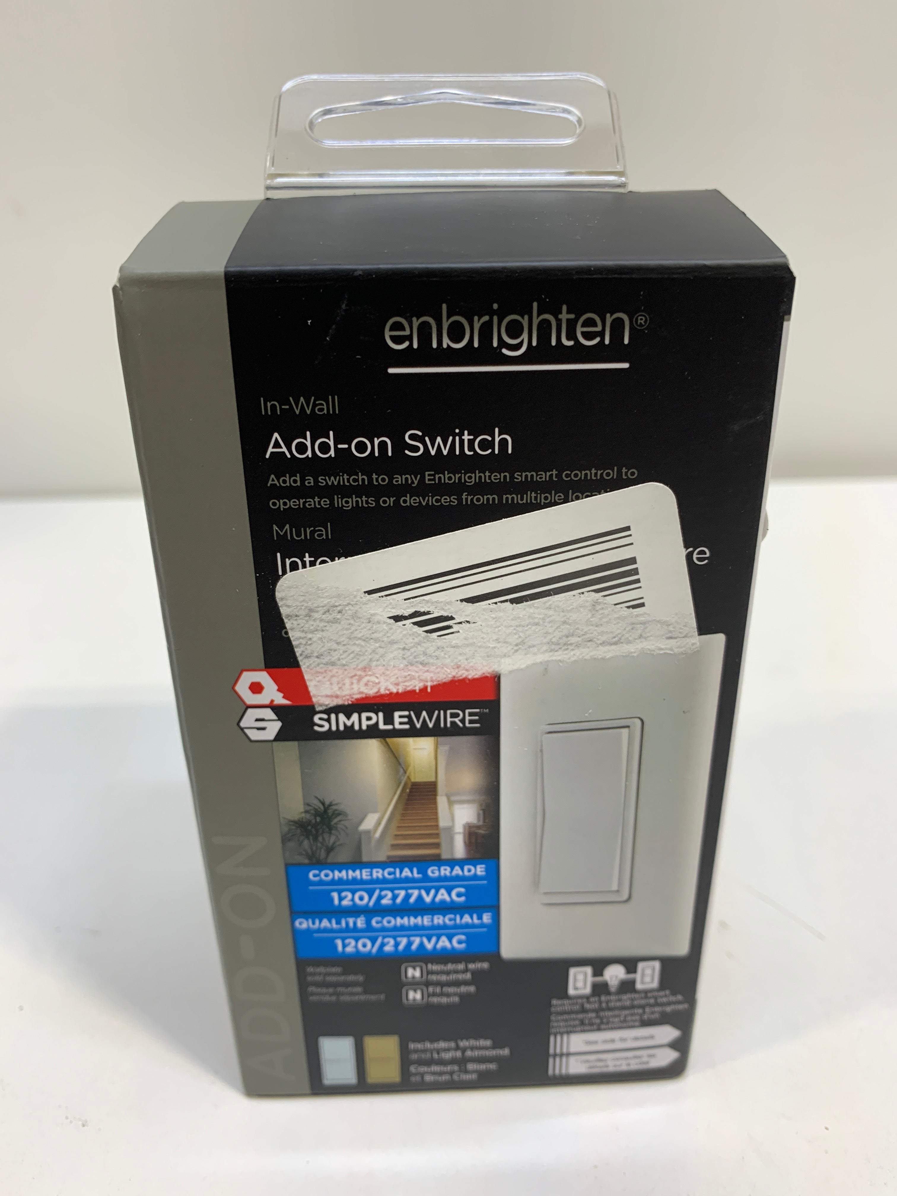 Enbrighten 700 Series Add-on in-Wall Smart Switch QuickFit & SimpleWire Wi-Fi Z-Wave Zigbee Not a Standalone Switch