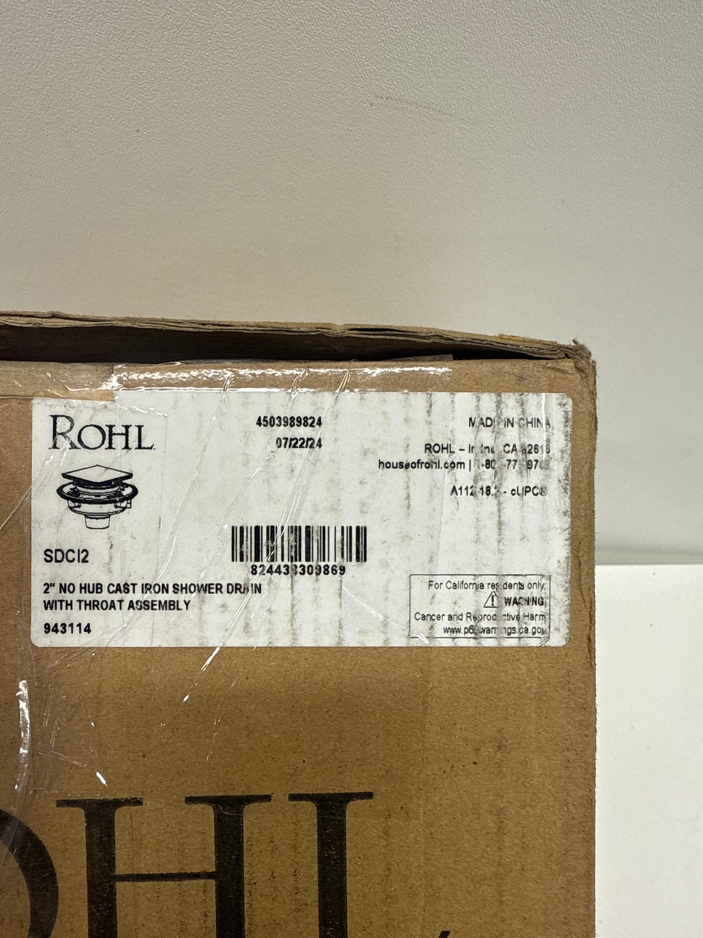 ROHL SDCI2-3143PN Decorative Shower Drain Kits, Polished Nickel