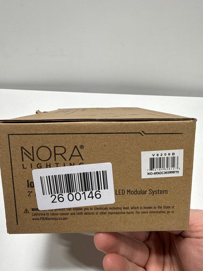 Nora Lighting Nio-4Rndc30x/10 Iolite 4 LED Recessed Trim - White
