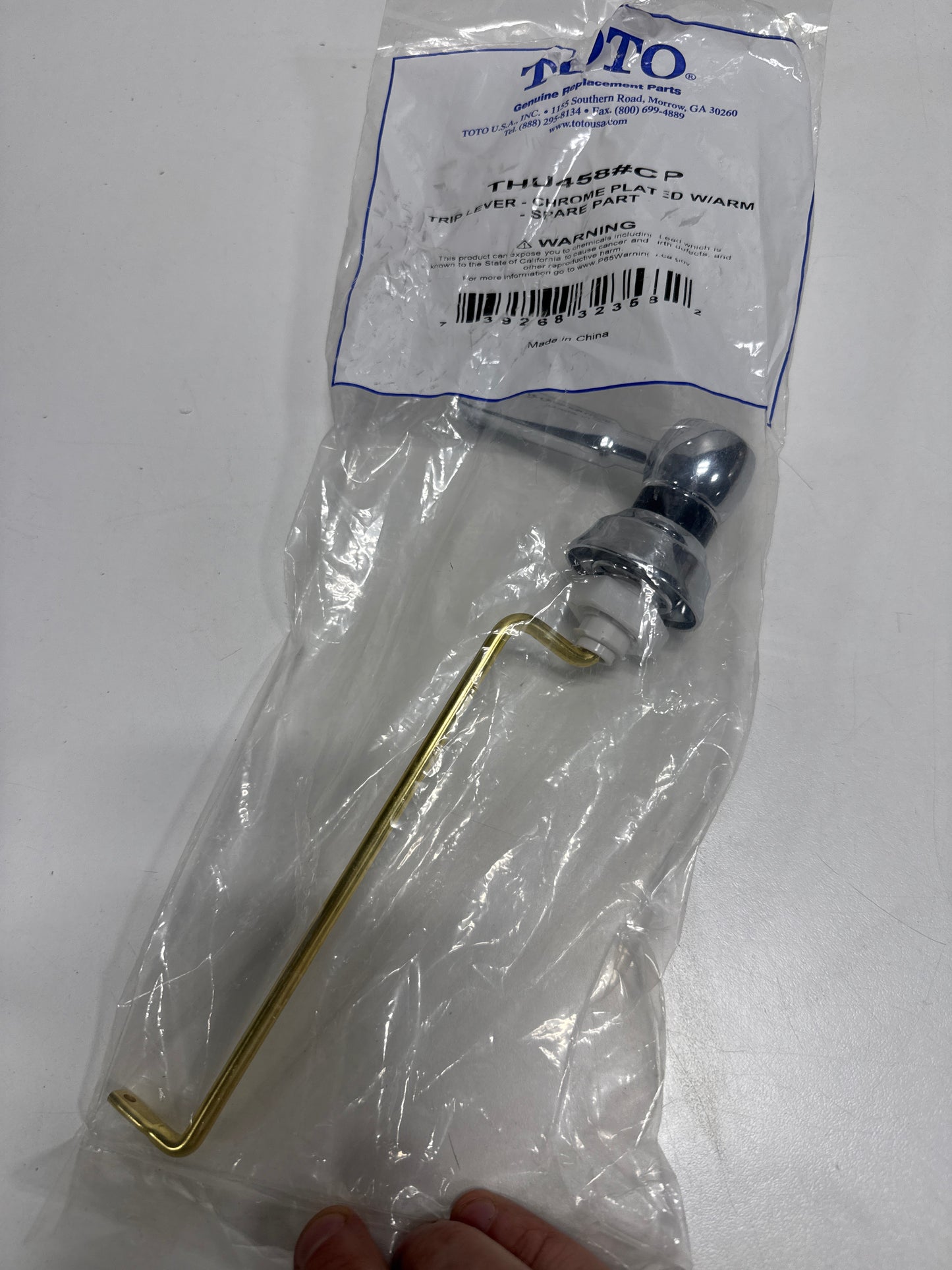 Toto TRIP LEVER - CHROME PLATED W/ARM - SPARE PART THU458#CP