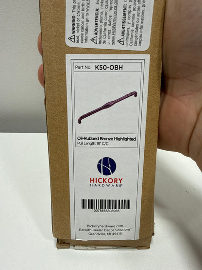 Hickory Hardware K50-OBH 18 in. Williamsburg Oil-Rubbed Bronze Appliance Pull