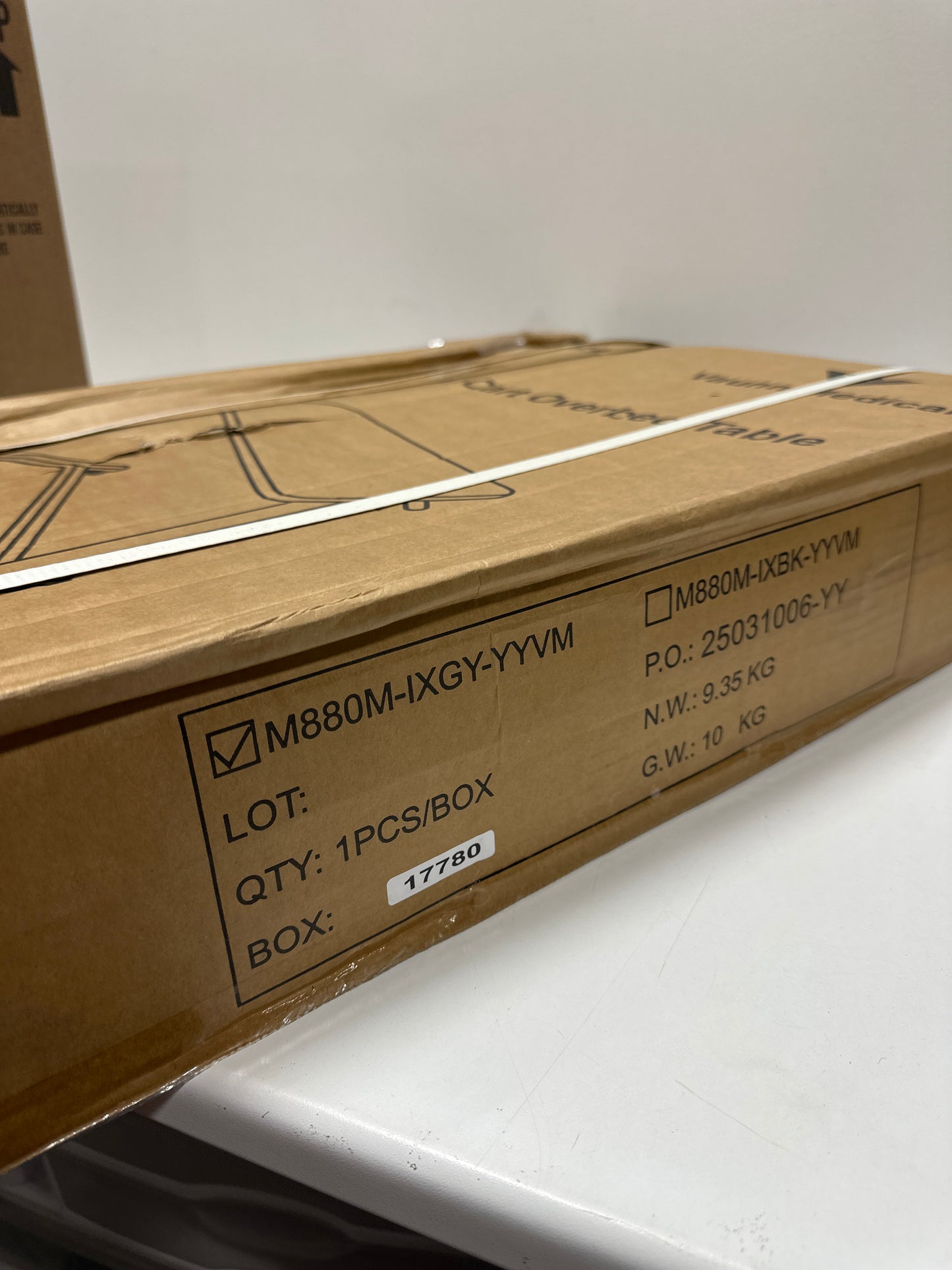 Damage Vaunn Medical Adjustable Overbed Bedside Table with Wheels (Hospital and Home Use)