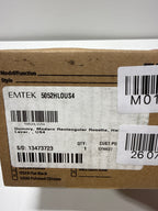Emtek Dummy Set, Modern Rectangular Rosette, Helios Lever, Satin Brass