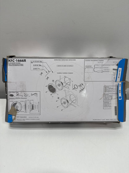 Crack See Desc Kenwood - Road Series 6-1/2" 2-Way Car Speakers with Cloth Cones (Pair) - Black