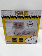 Peanuts Snoopy & Woodstock 8 Decorated Food Storage Bowls with Venting Lids, 4-pack