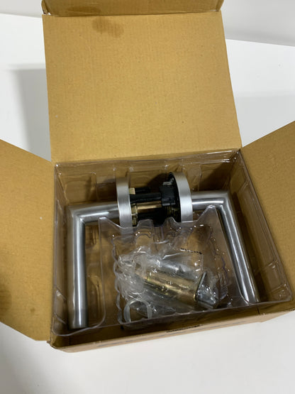 Milan Satin Chrome Round Bed/Bath Reversible Door Handle