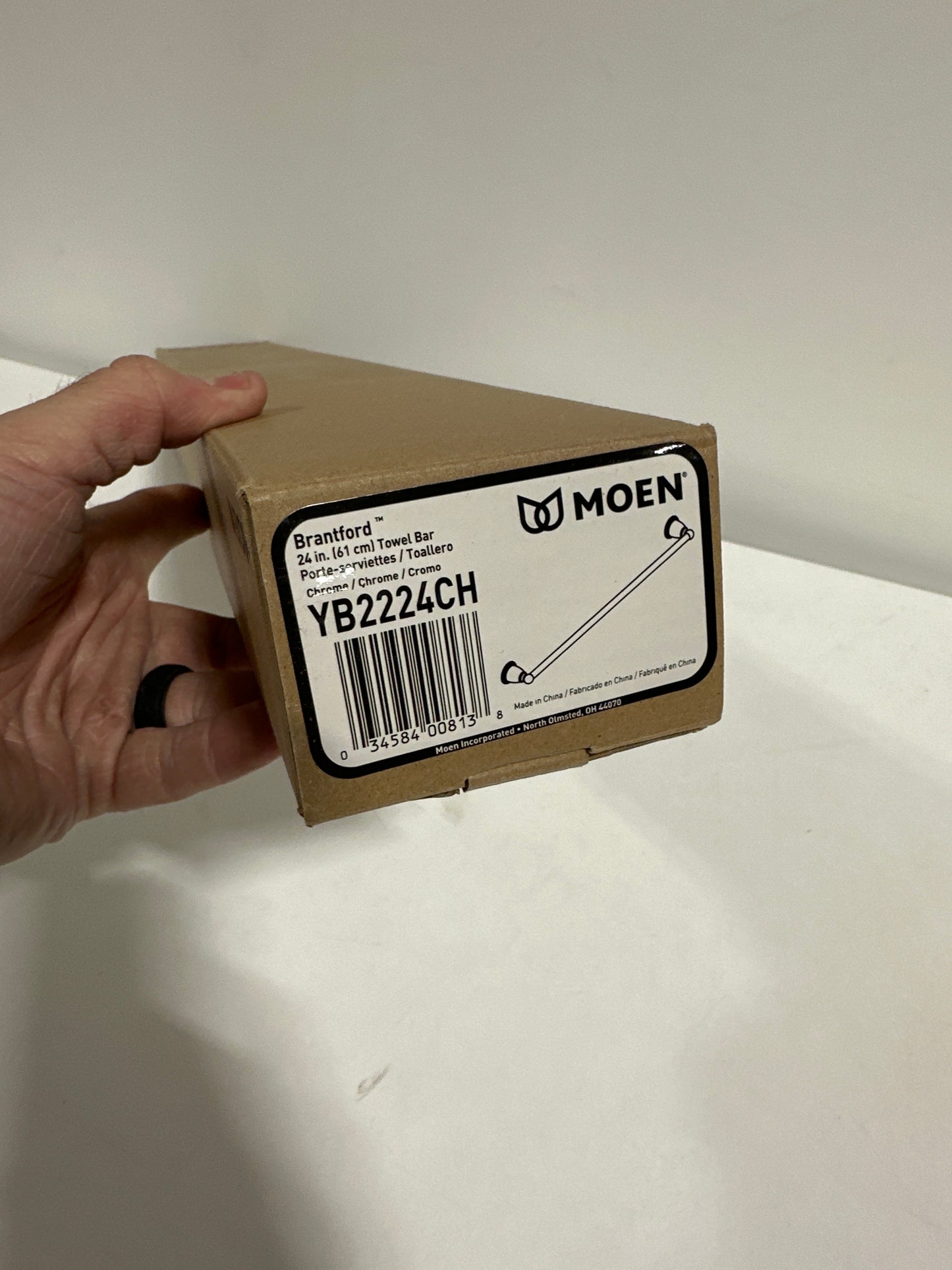 Moen YB2224CH Brantford Collection 24-Inch Bathroom Single Towel Bar Chrome - *Plumbing