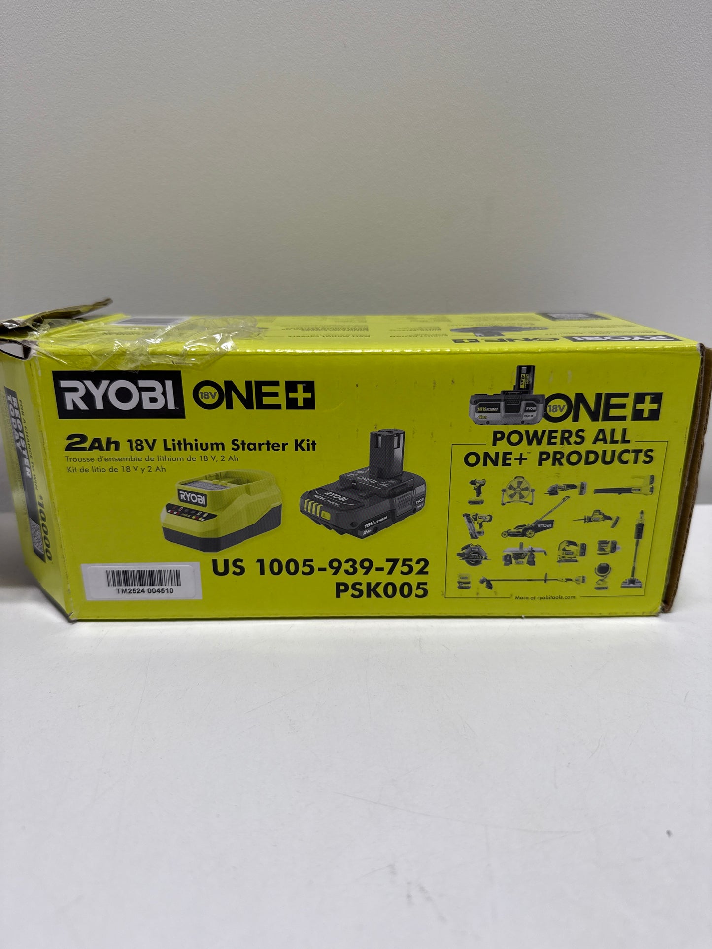 RYOBI ONE+ 18V Lithium-Ion 2.0 Ah Compact Battery and Charger Starter Kit
