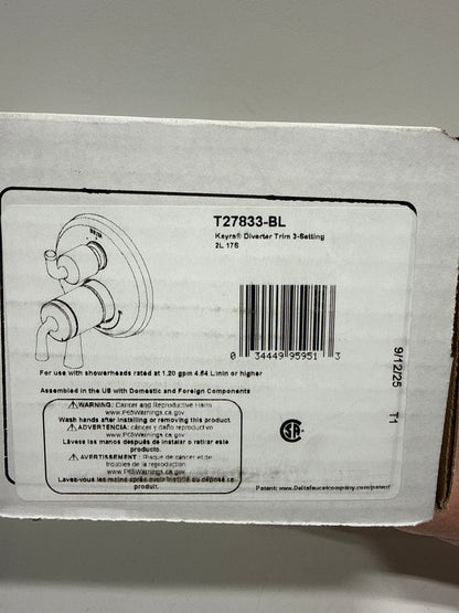Delta Kayra:T27833 2-Handle Monitor 17 Series Valve Trim with 3- or 6- Setting Diverter