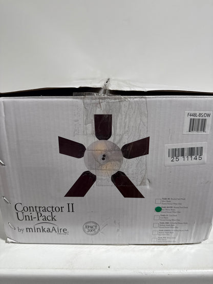 Minka Aire Contractor 52 Inch Ceiling Fan with Light Kit Contractor - F448L-BS/DW - Transitional
