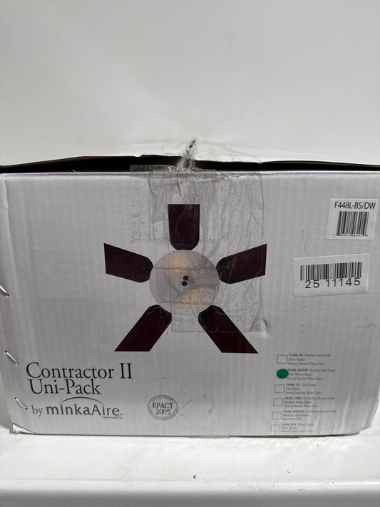 Minka Aire Contractor 52 Inch Ceiling Fan with Light Kit Contractor - F448L-BS/DW - Transitional
