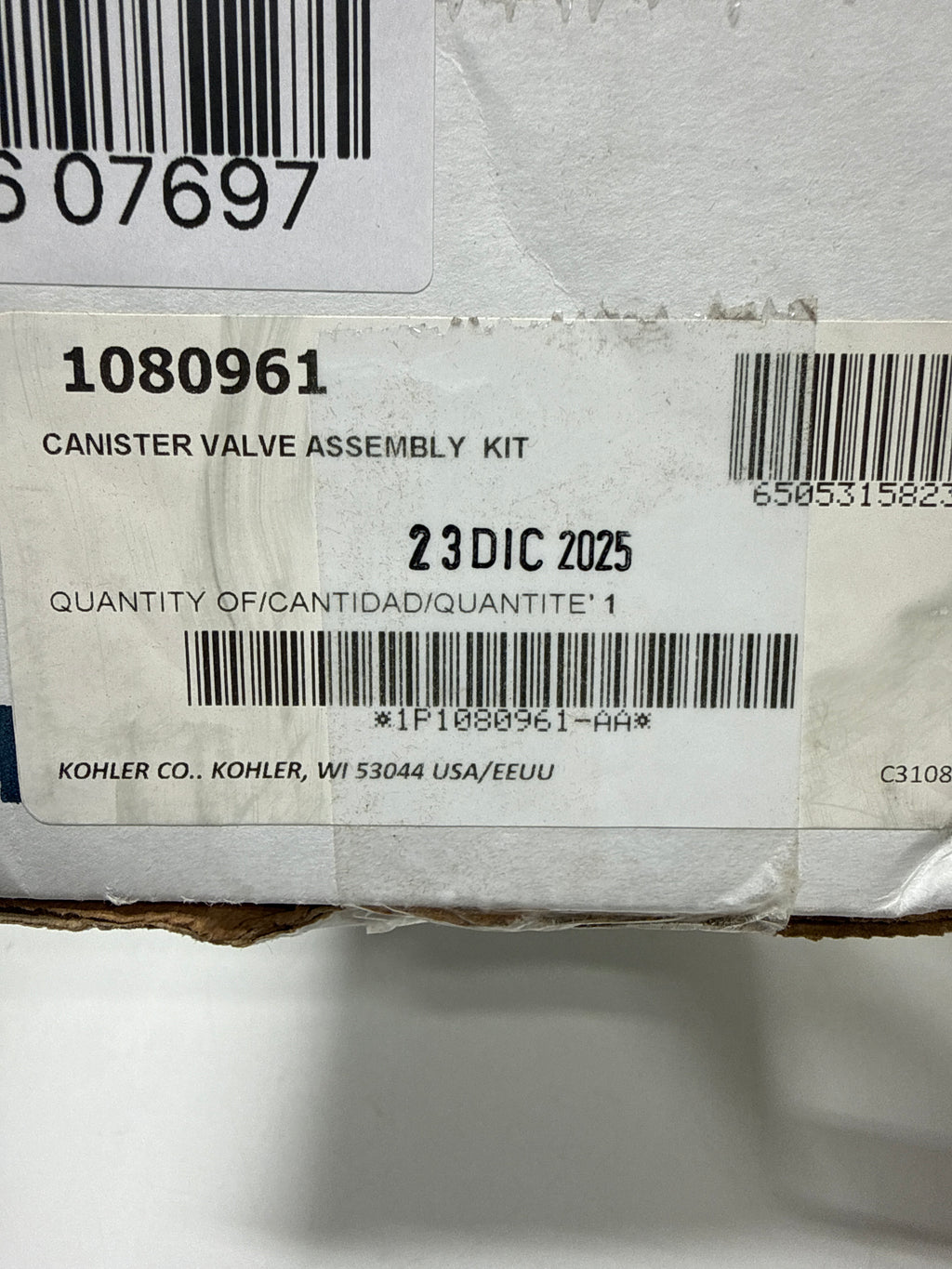 Kohler K-1080961 Canister Flush Valve Kit