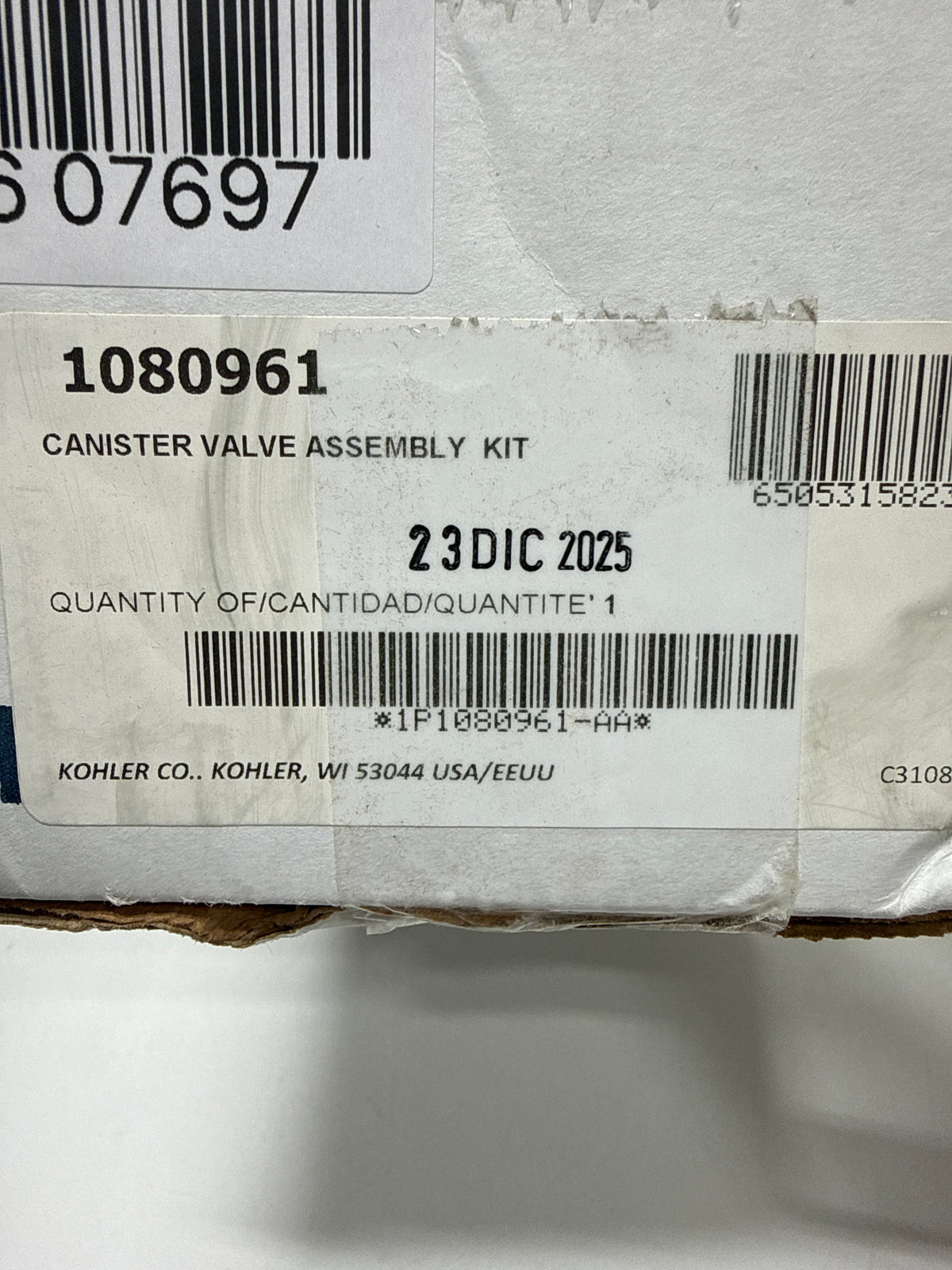 Kohler K-1080961 Canister Flush Valve Kit