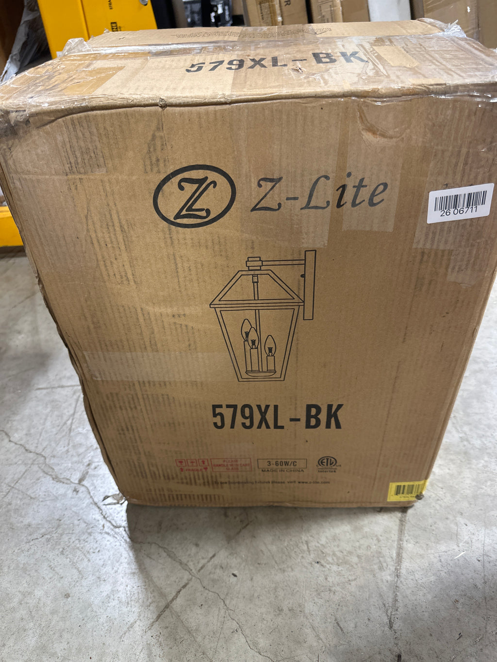 Z-Lite Talbot 21 Inch Tall 3 Light Outdoor Wall Light Talbot - 579XL-BK - Craftsman-Mission