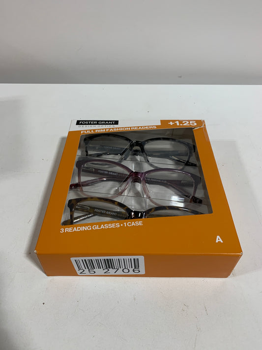 DesginOptics by Foster Grant Classic Reading Glasses +1.25 3 Count