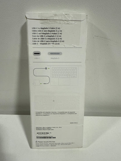 Apple - 6.6' (2M) USB-C to MagSafe 3 Charging Cable for MacBook Pro - White