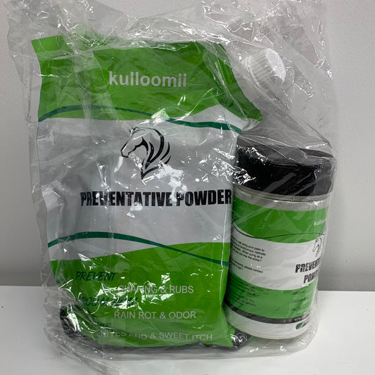 kulloomii Daily Horse Preventative Powder Refill Bundle-26 OZ Dry Shampoo for Horse, Coat & Skin Care Conditioner, Deodorises and Soothes Sweet Itching