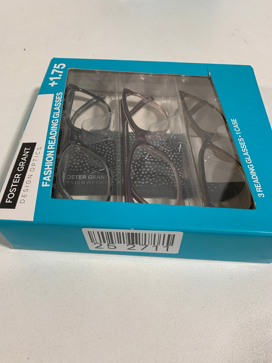 DesginOptics by Foster Grant Classic Reading Glasses +1.75 3 Count