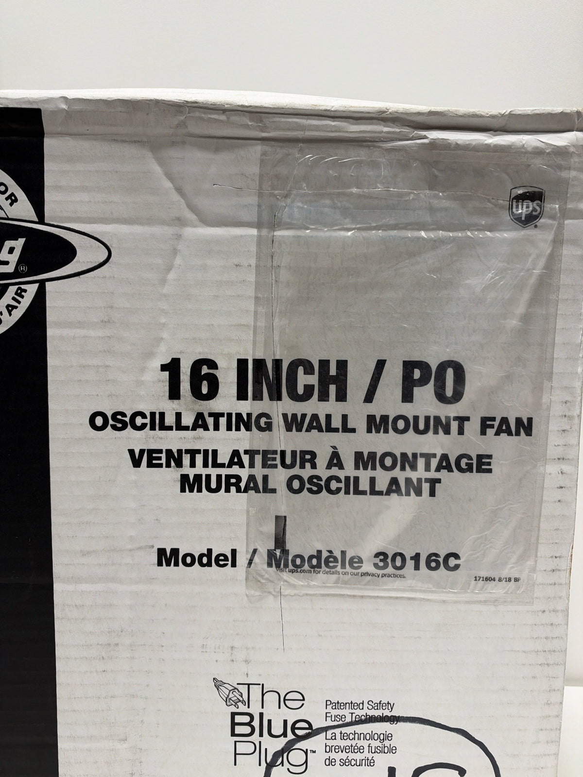 Air King Oscillating Wall Mount Fan 120V 1710 Cfm 3-Speed Commercial Grade - 383168