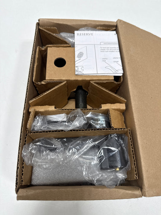 Baldwin Reserve 9BR3540-018 Rustic Square Taper Right-Handed Keyed Entry Lever in Dark Bronze