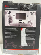 Rocketfish - Tilting Wall Mounts for Most Small Speakers (2-Pack) - Black