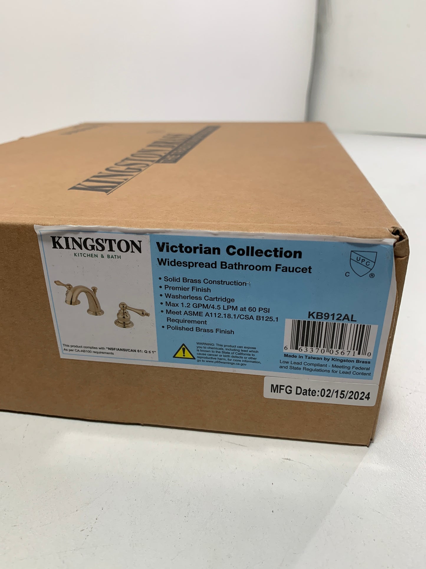 Kingston Brass KB912AL English Country Widespread Bathroom Faucet, Polished Brass - Kingston Brass KB912AL