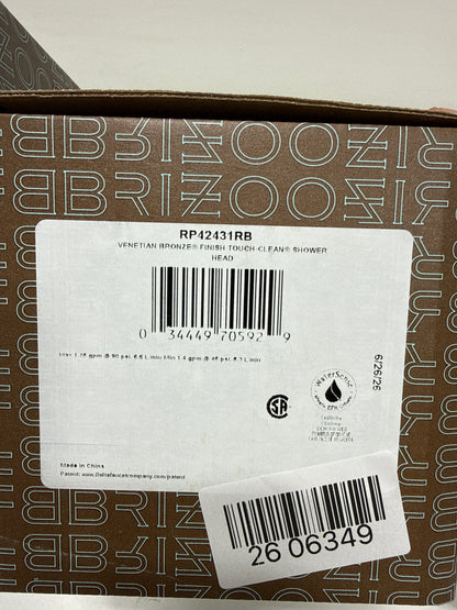 Brizo RP42431 Essential 1.75 GPM Multi Function Shower Head Venetian Bronze