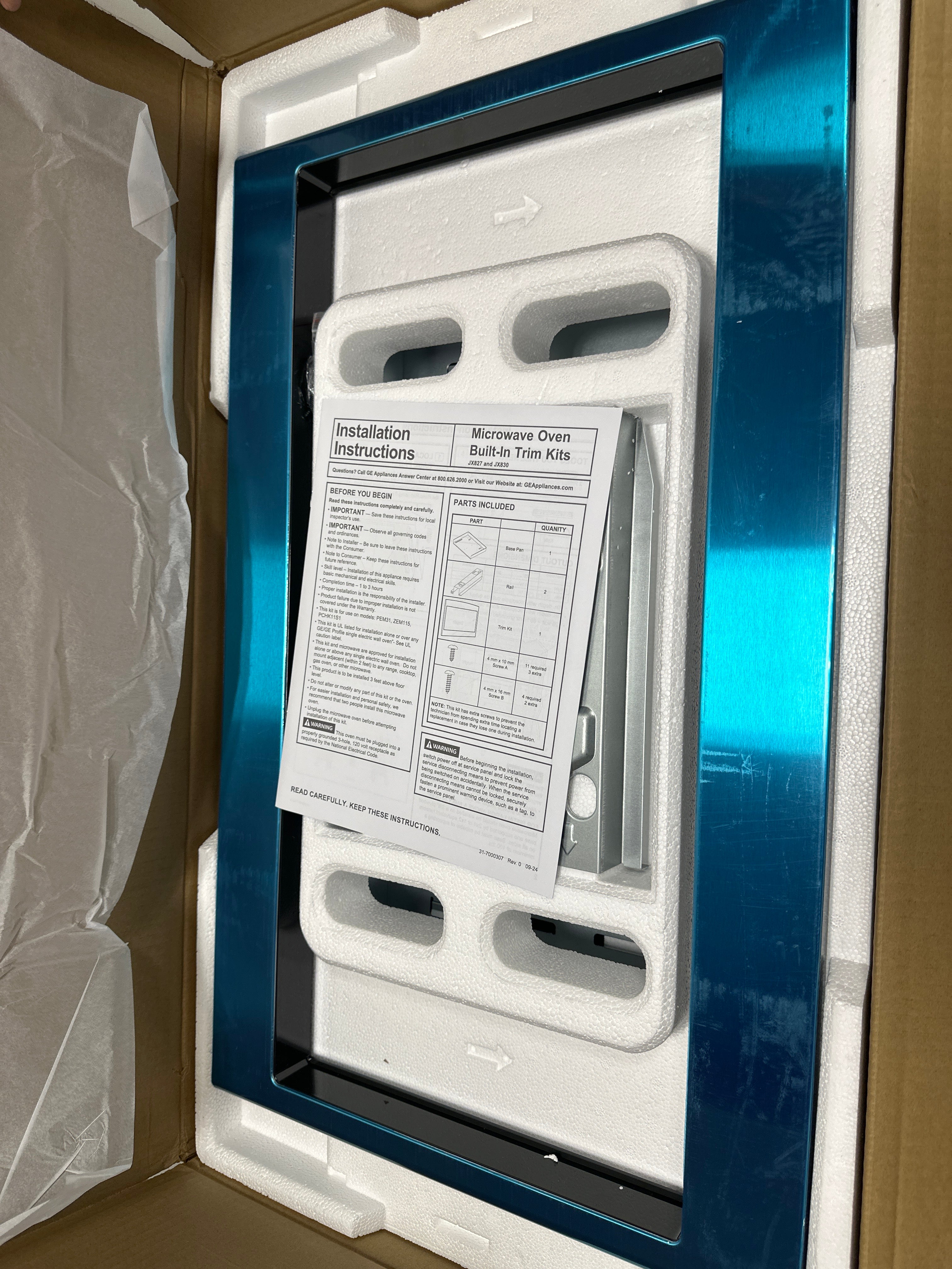 GE Appliances JX827SFSS Microwave Trim Kit (Stainless)