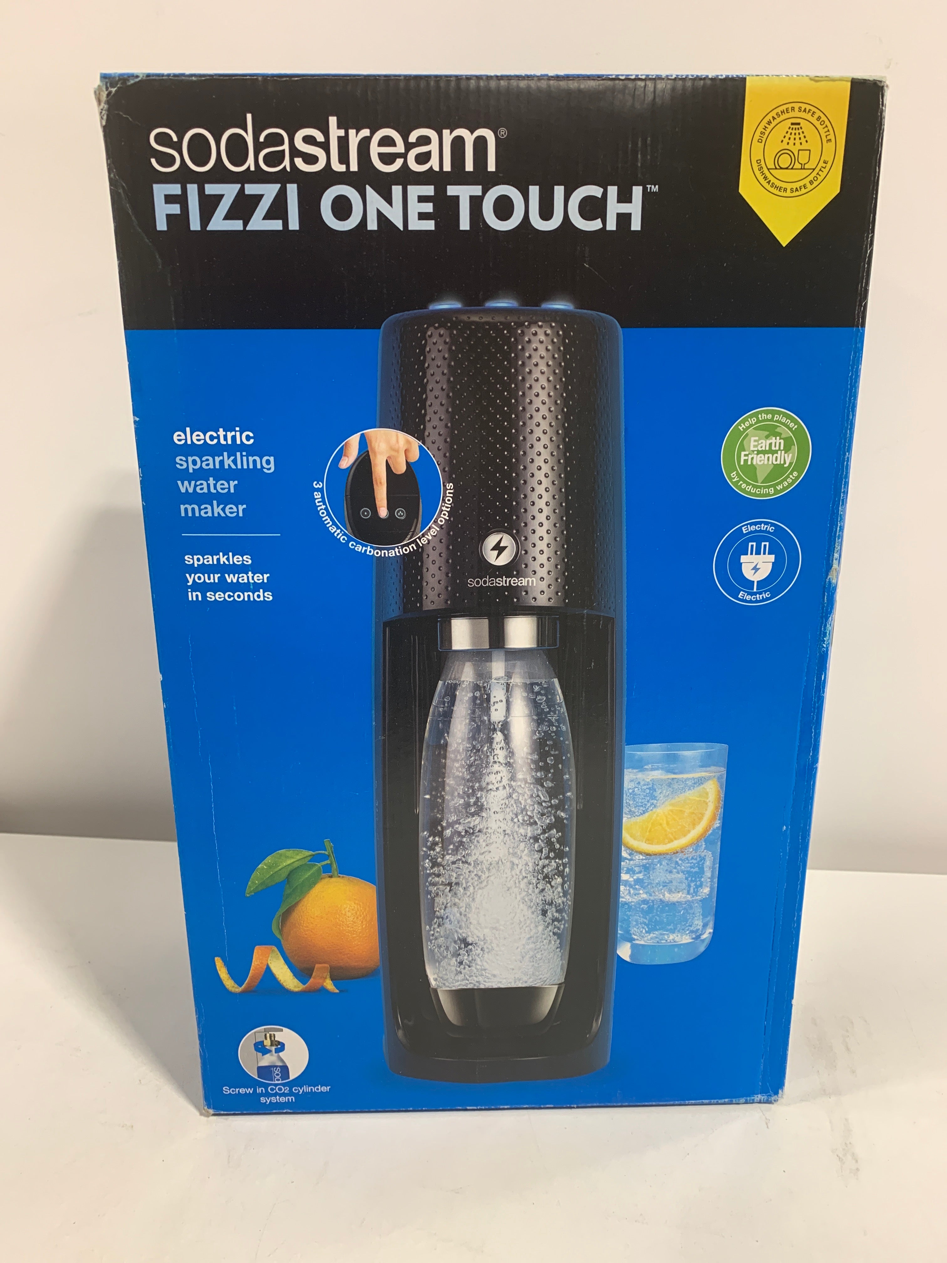 No CO2 - SodaStream - Fizzi One Touch Sparkling Water Maker Kit - Black - *Kitchen Appliances