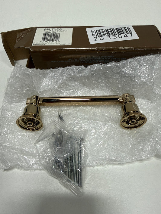 Brizo 699176 Invari 4-1/4 Inch Center to Center Handle Cabinet Pull Polished Gold