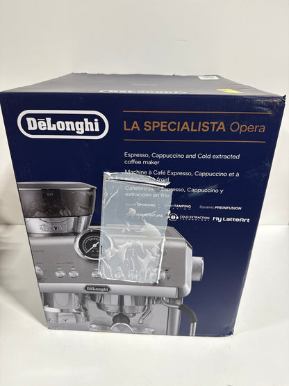 Used See Desc DeLonghi La Specialista Opera Espresso Machine with Cold Brew