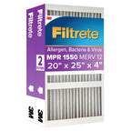 2 x Filtrete 20 x 25 x 4 HVAC Furnace Air Filter MPR 1550 MERV 12 Ultra Allergen Reduction