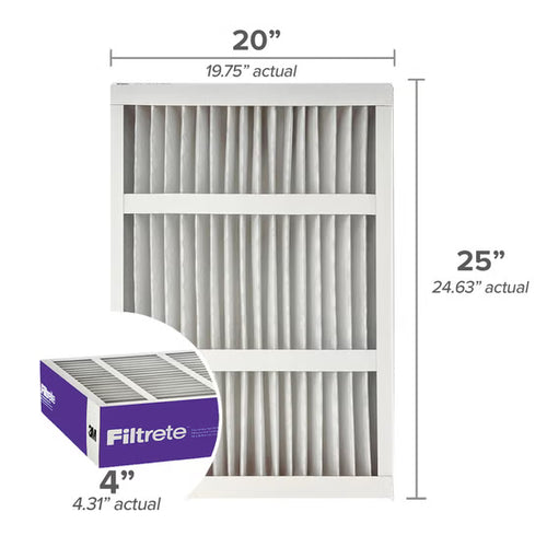 2 x Filtrete 20 x 25 x 4 HVAC Furnace Air Filter MPR 1550 MERV 12 Ultra Allergen Reduction