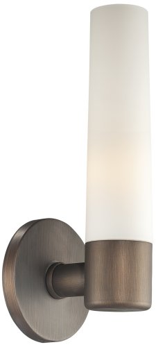 GEORGE KOVACS P5041-647B Saber Wall Sconce 1-Light 60 Total Watts 12.5-in H x 4.75-in W Painted Copper Bronze Patina