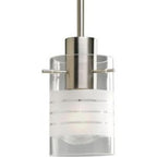 Progress Lighting 1-Light Brushed Nickel Mini Pendant